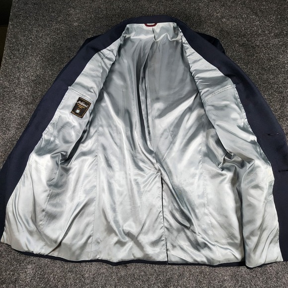 Jack Nicklaus Tournament Series Gold Button Navy Blue Sport Coat Blazer 44XL - Picture 6 of 14